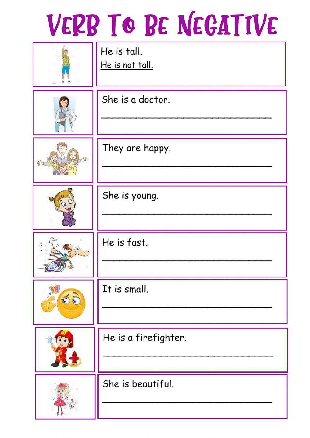 Am is are negative exercises. Negative form of the verb to be. Глагол to be negative Worksheets. Глагол to be в английском языке таблица. To be negative form Worksheet.