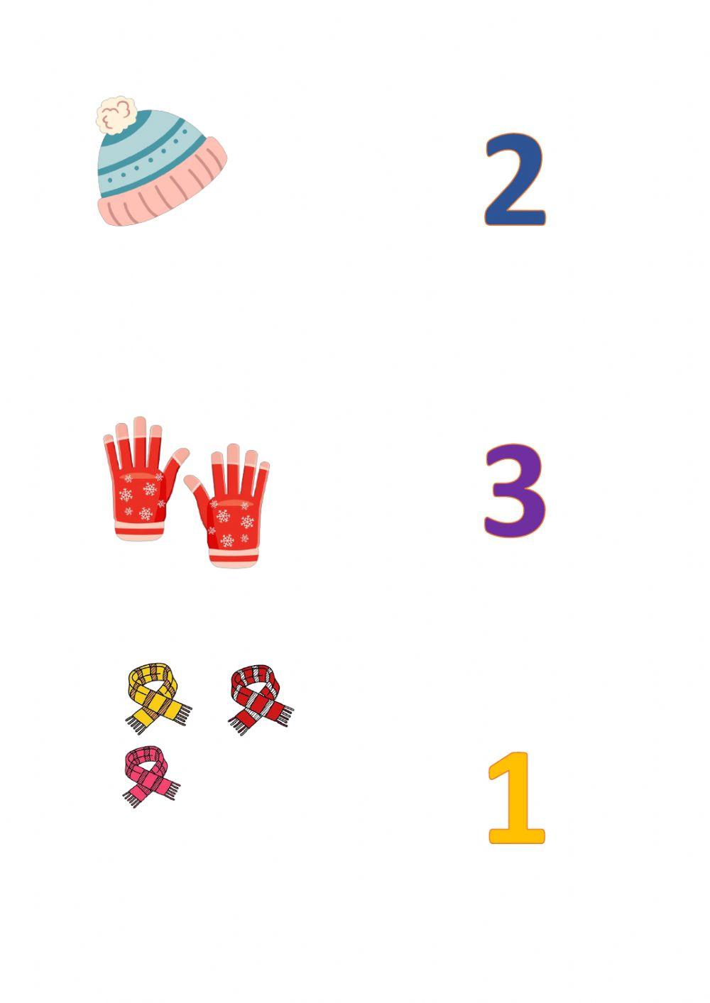 Asocia número a cantidad