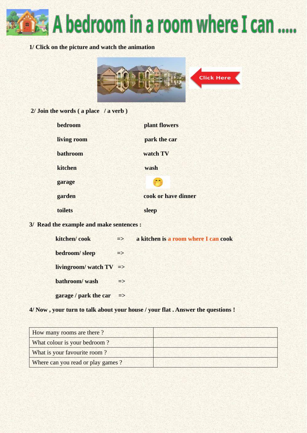 Can - house vocabulary Can - house vocabulary