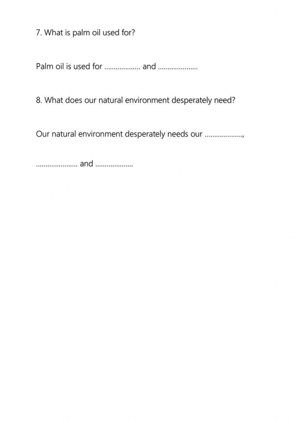 FR 7 Unit 6 Reading Test