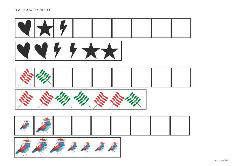 Completa las series