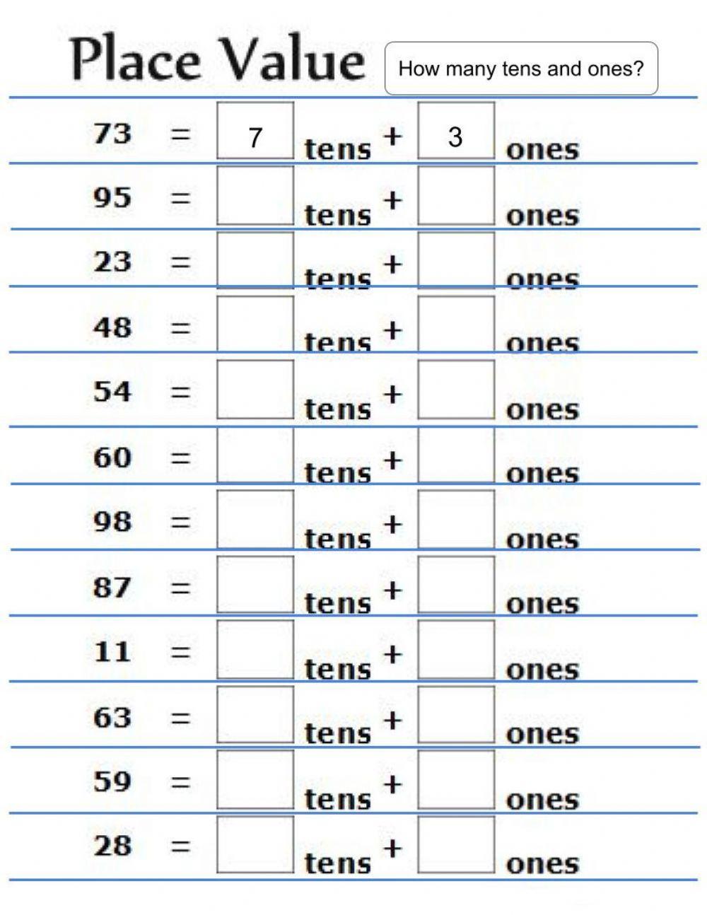 Place Value Tens and Ones