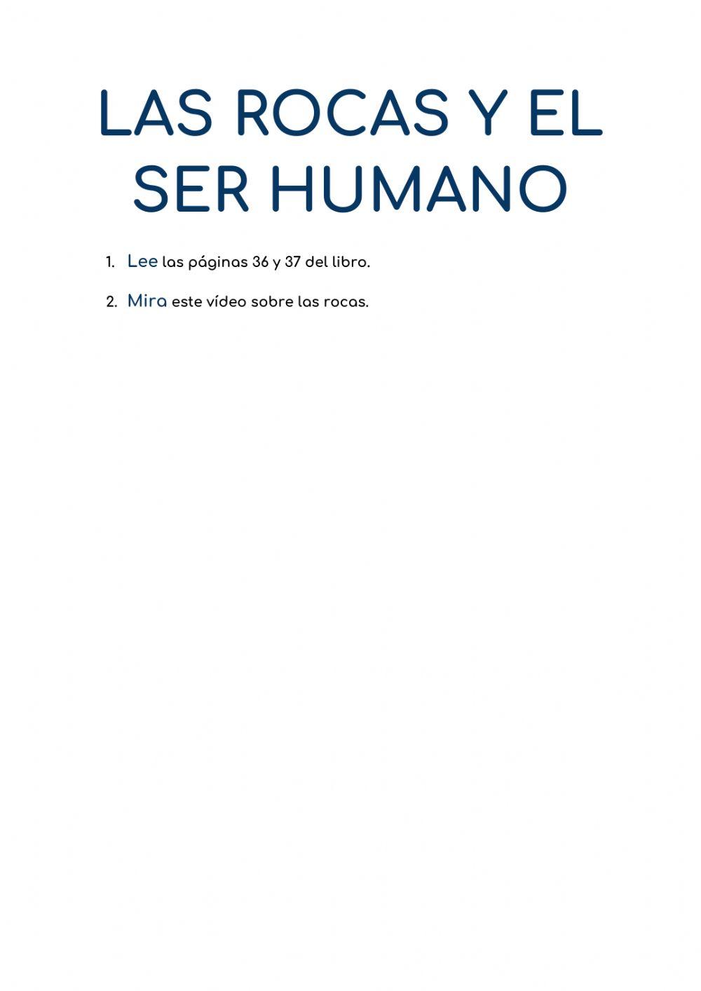 Las rocas y el ser humano