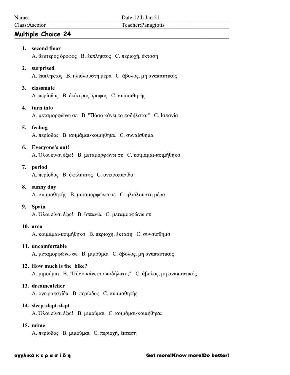 Asenior Worksheet 24