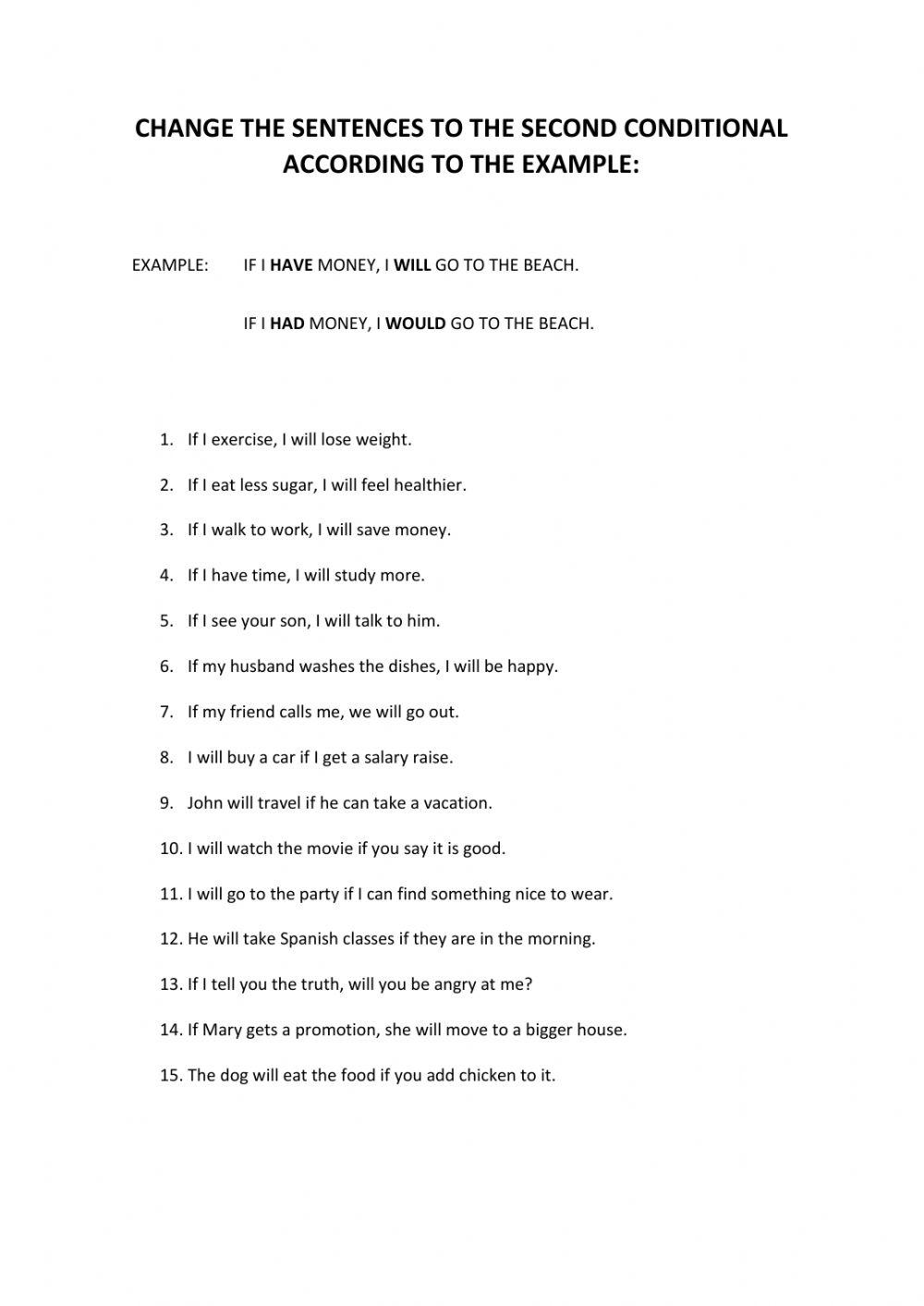 First and Second Conditionals