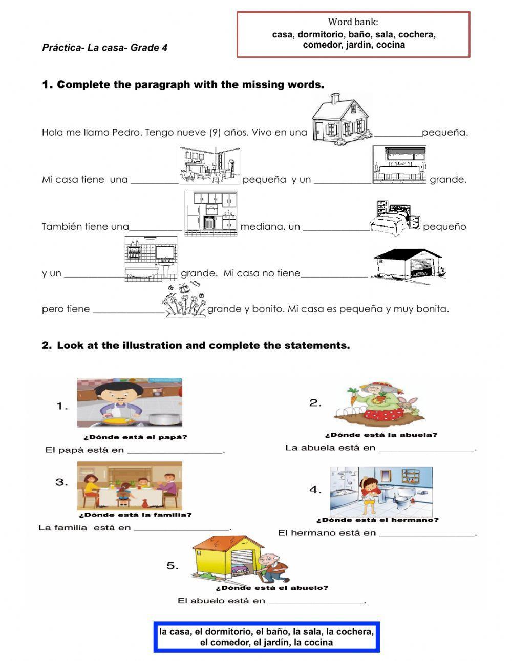 Las partes de la casa