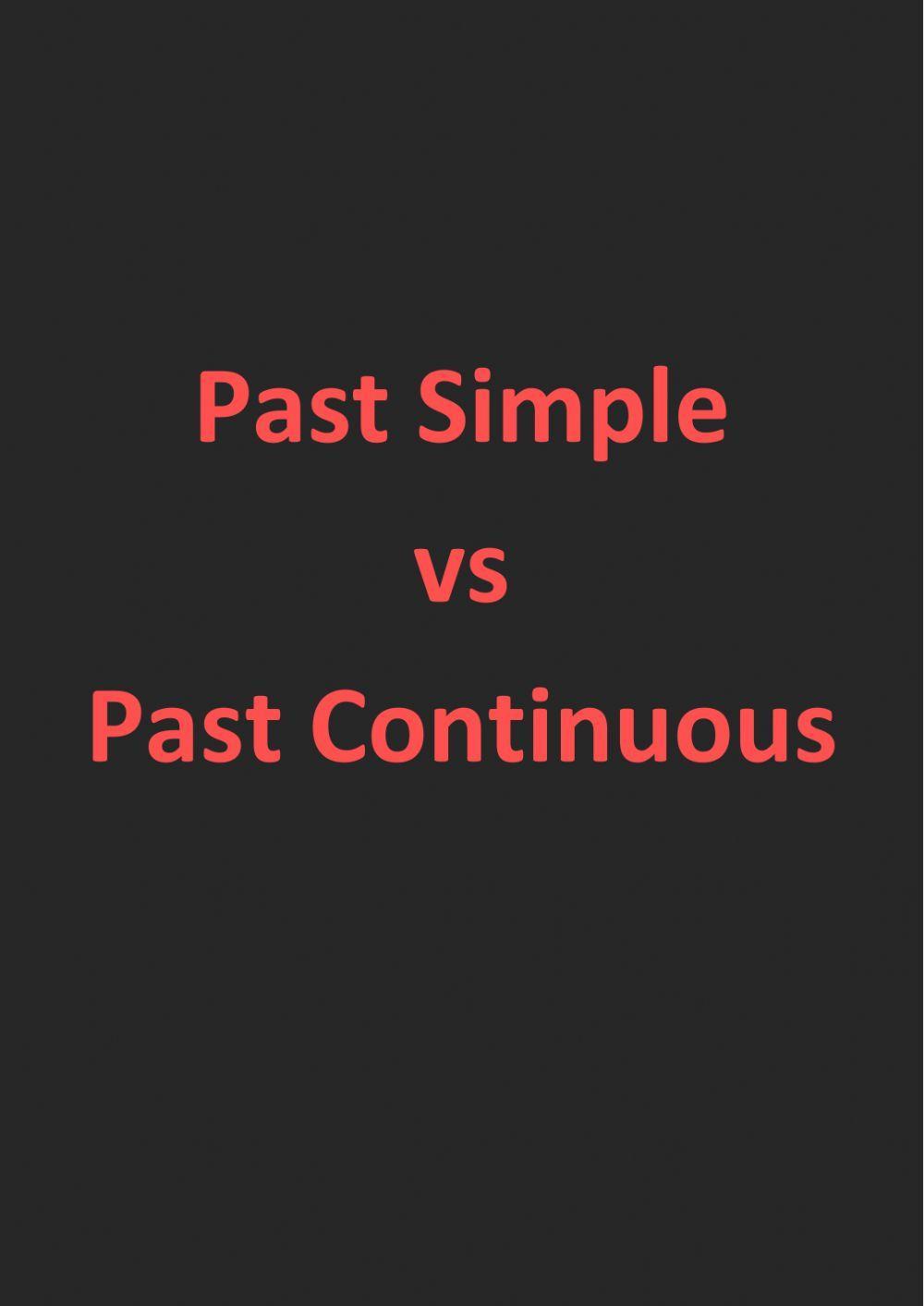 Past Simple vs Past Cont bookmark