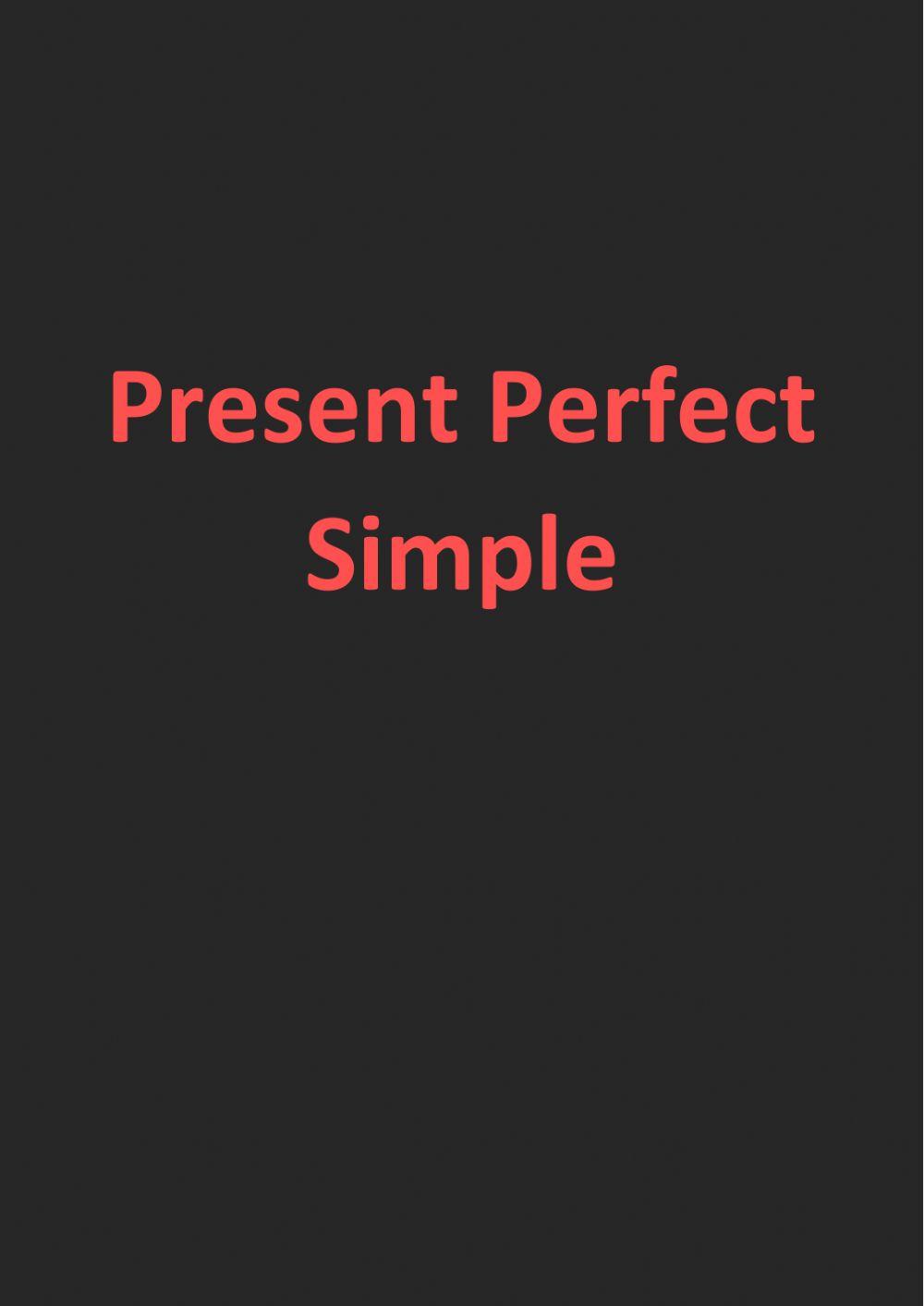 Present perfect simple bookmark