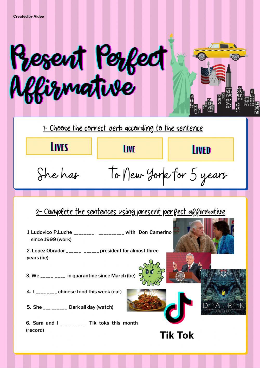 Present perfect affirmative