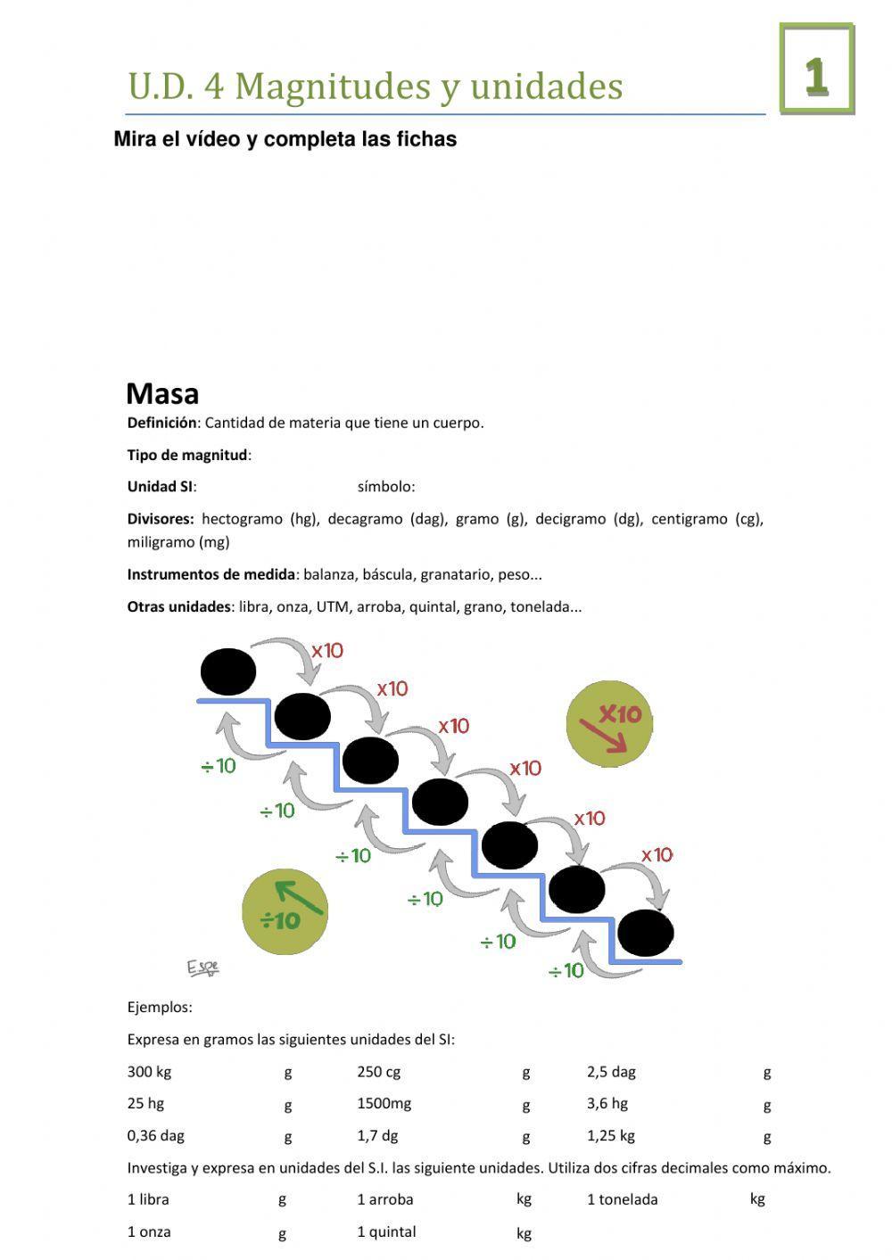 Cambio de unidades 1