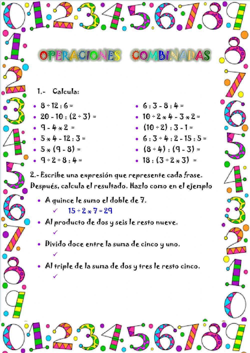 Operaciones combinadas