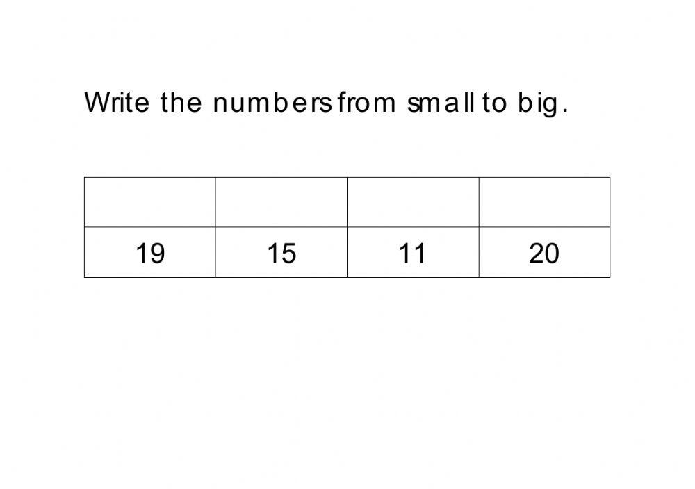 Sequencing numbers worksheet 2