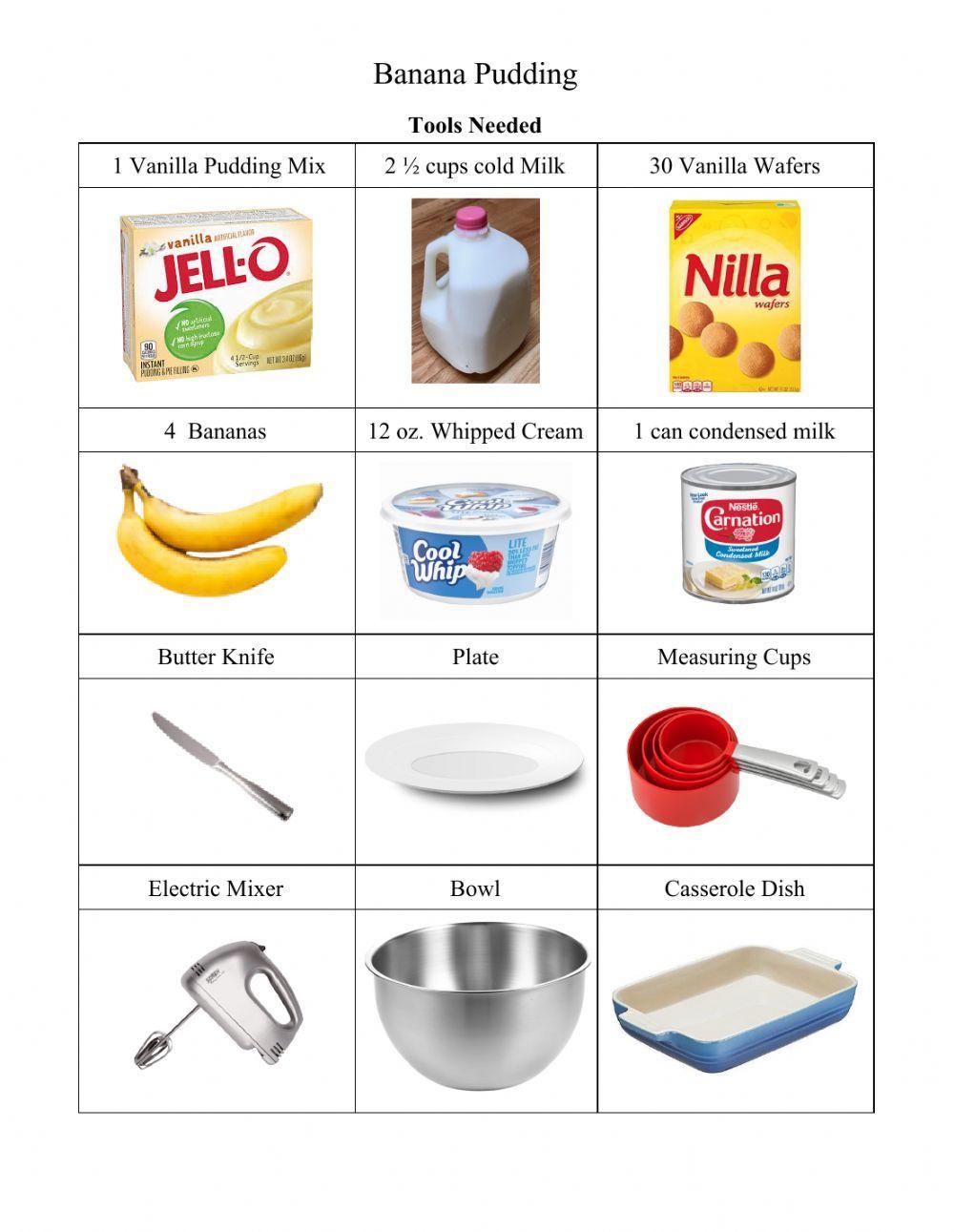 Banana Pudding Visual Recipe