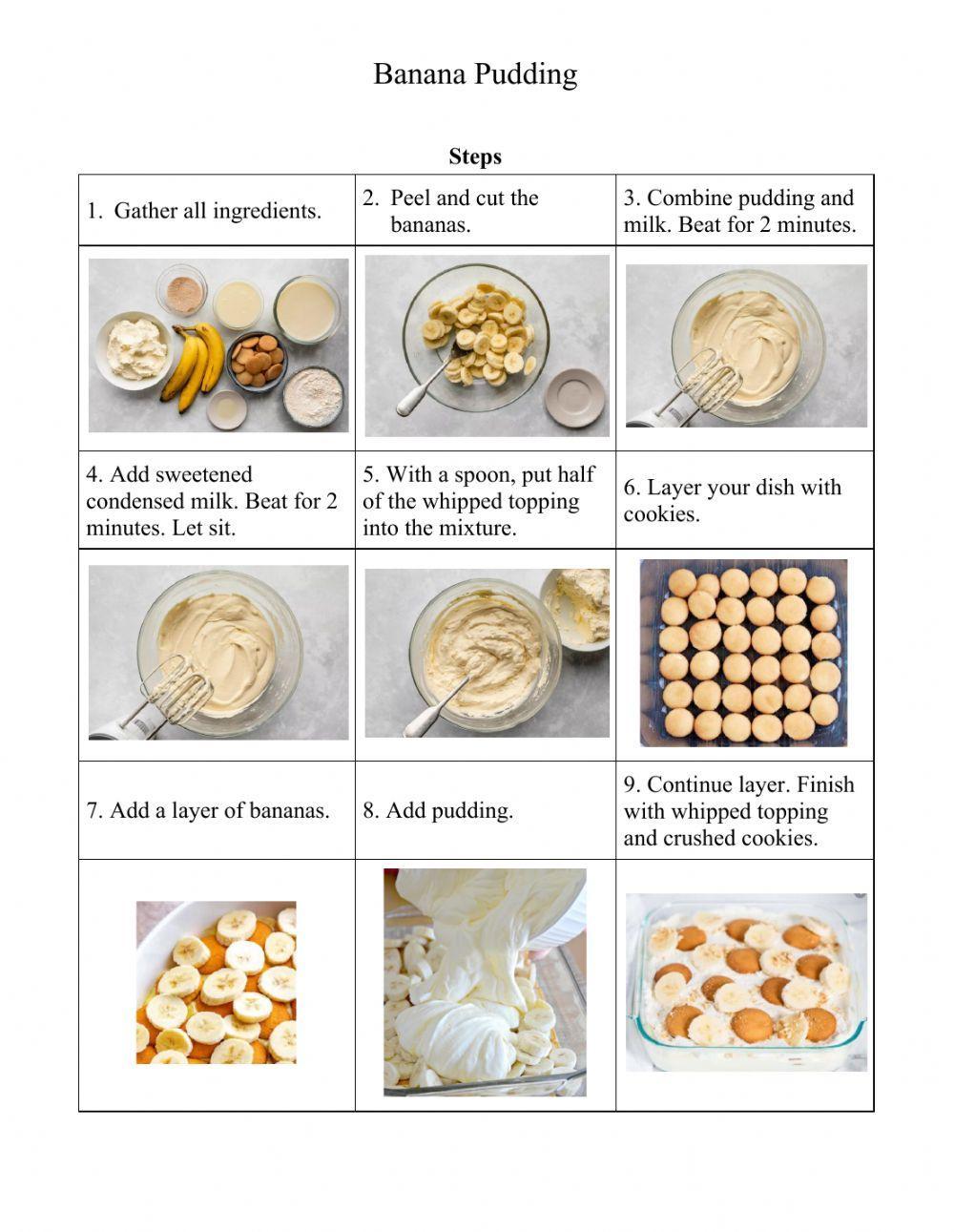 Banana Pudding Visual Recipe