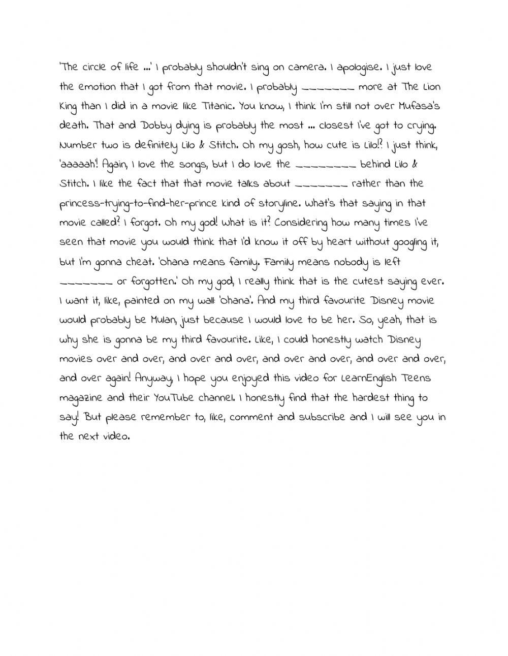 Listening Comprehension