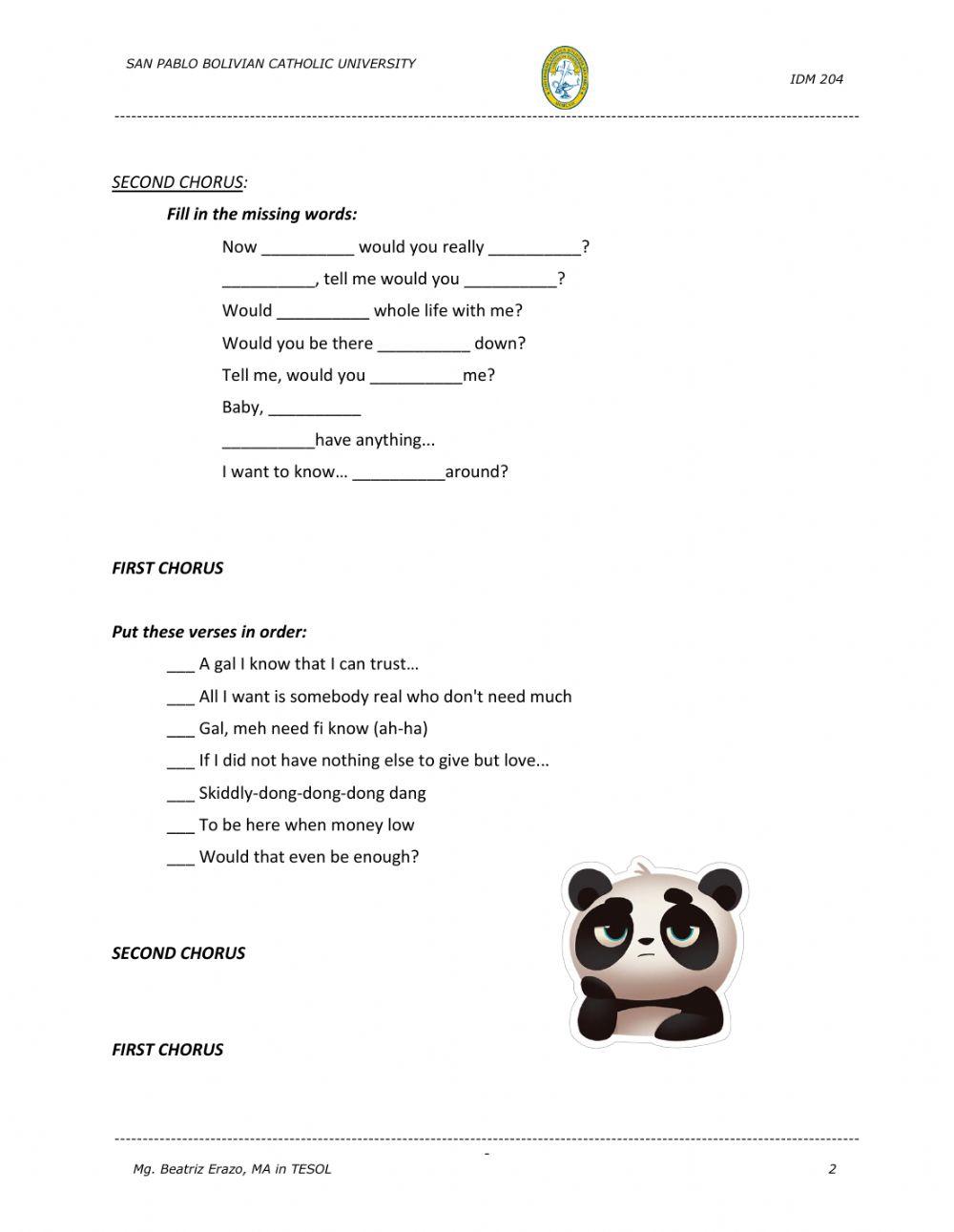 Song - If I got locked away - R. City