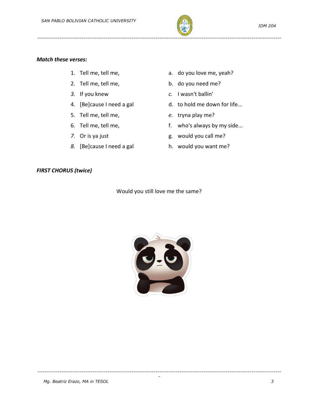 Song - If I got locked away - R. City