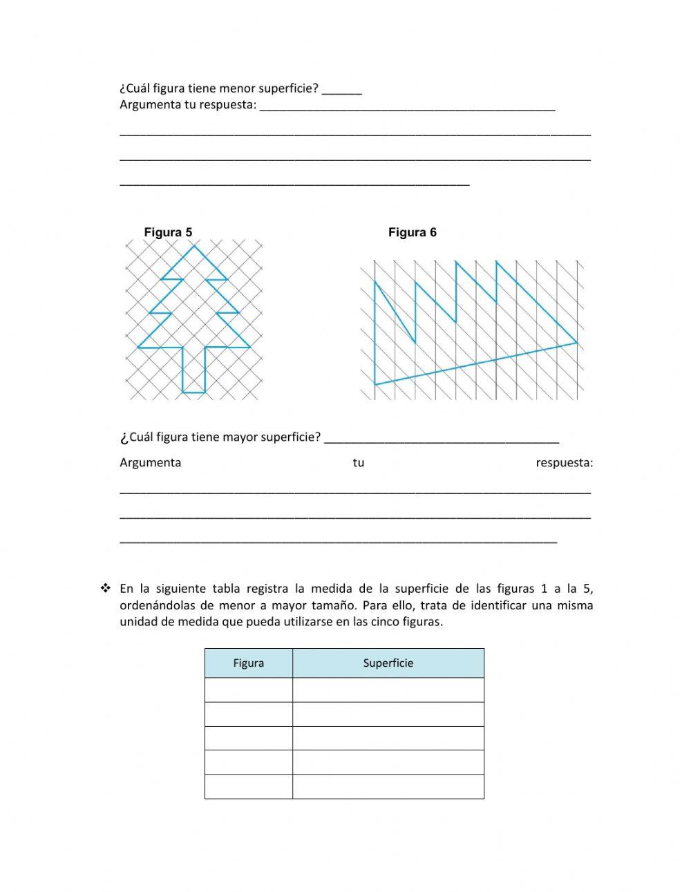 Comparaciones de superficies
