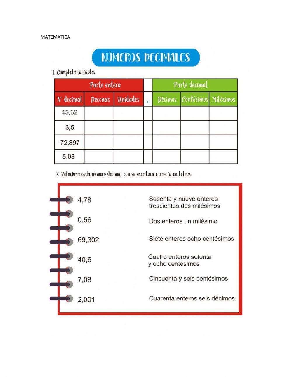 Numeros decimales