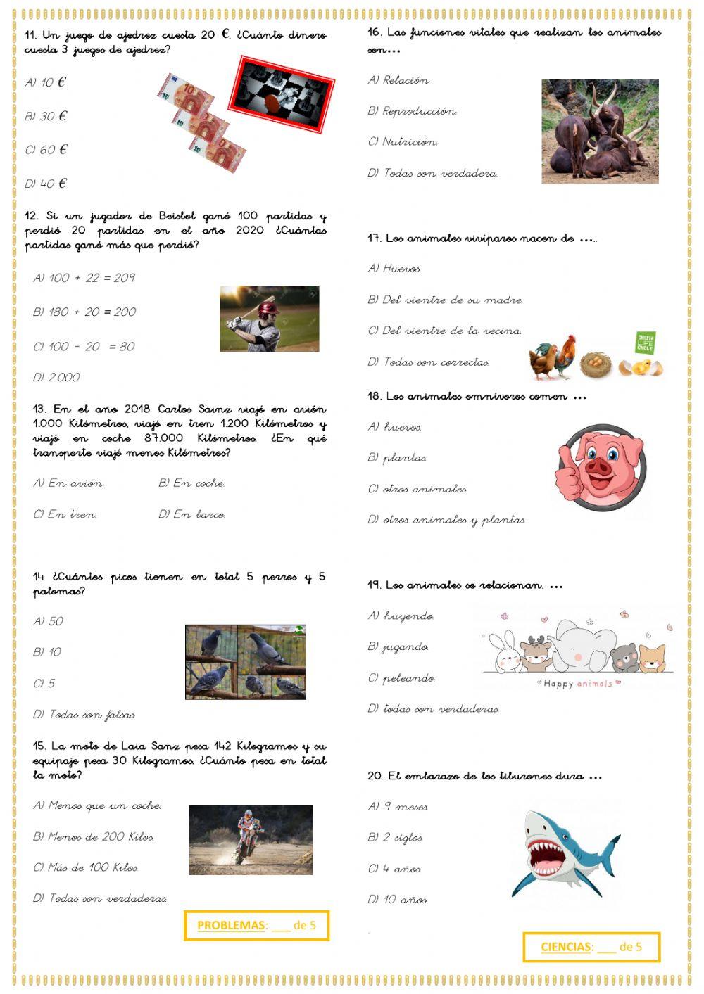 Minimir 14 worksheet | Live Worksheets