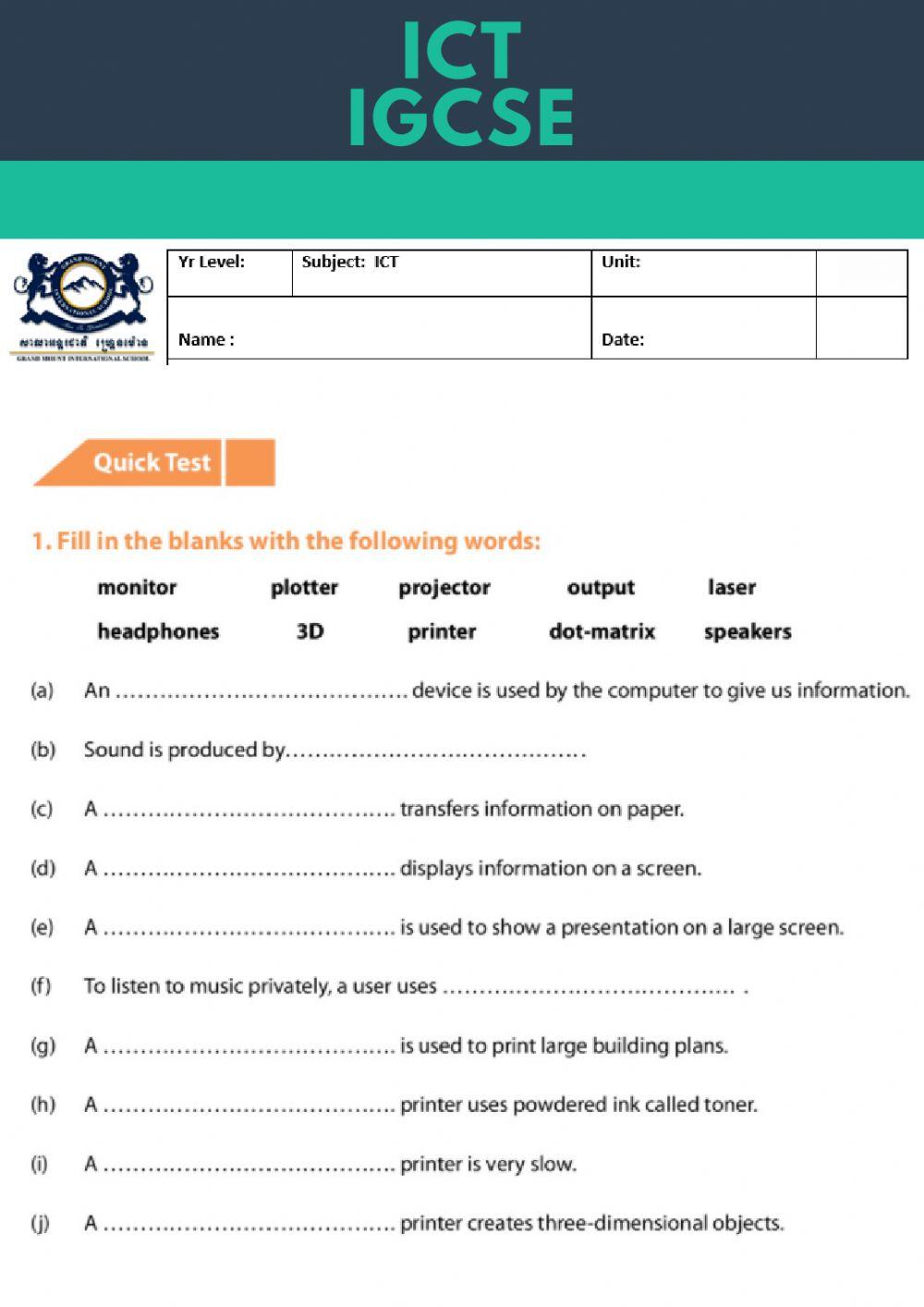 Unit 1: Computer Operations & Fundamentals 9
