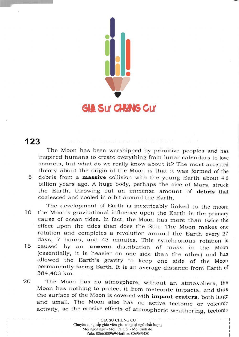 Trắc nghiệm Kỹ năng đọc hiểu Tiếng Anh số 41