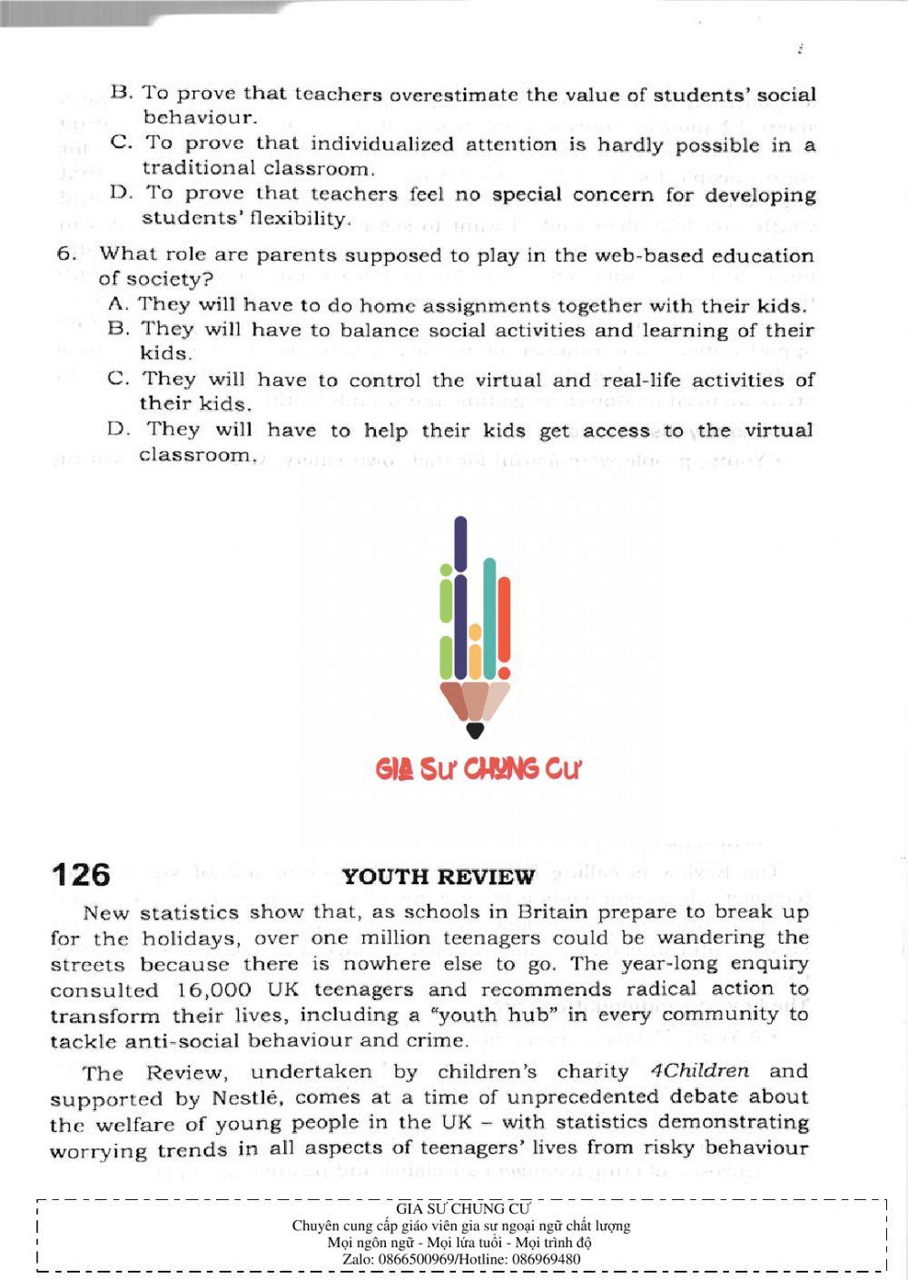 Trắc nghiệm Kỹ năng đọc hiểu Tiếng Anh số 42