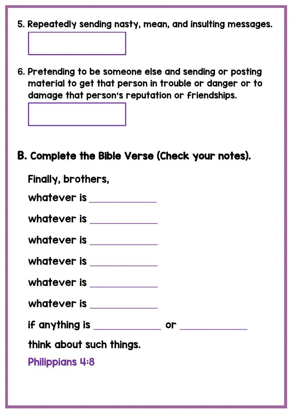 Lifeskills - Cyber Bullying