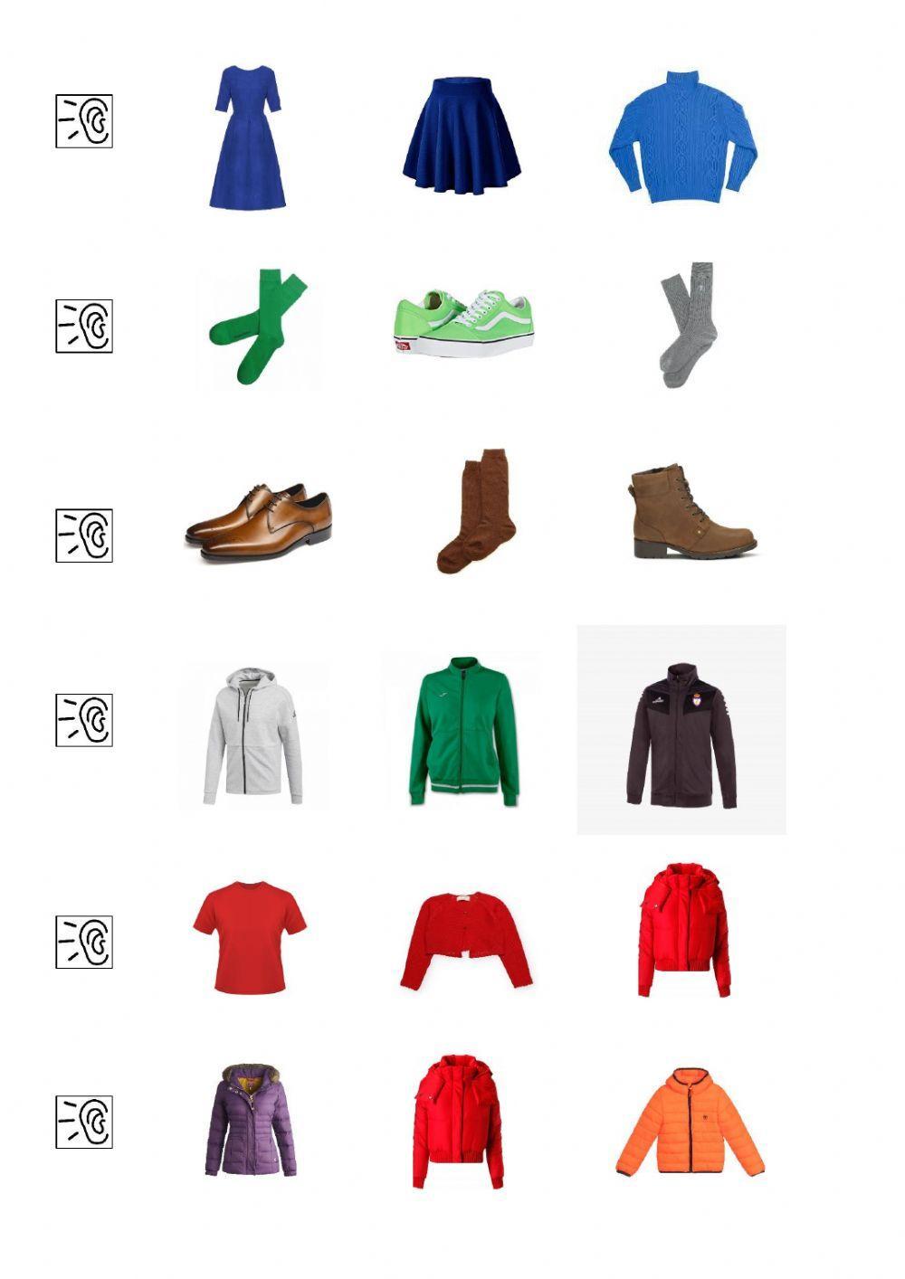 Clothes: Listen and choose