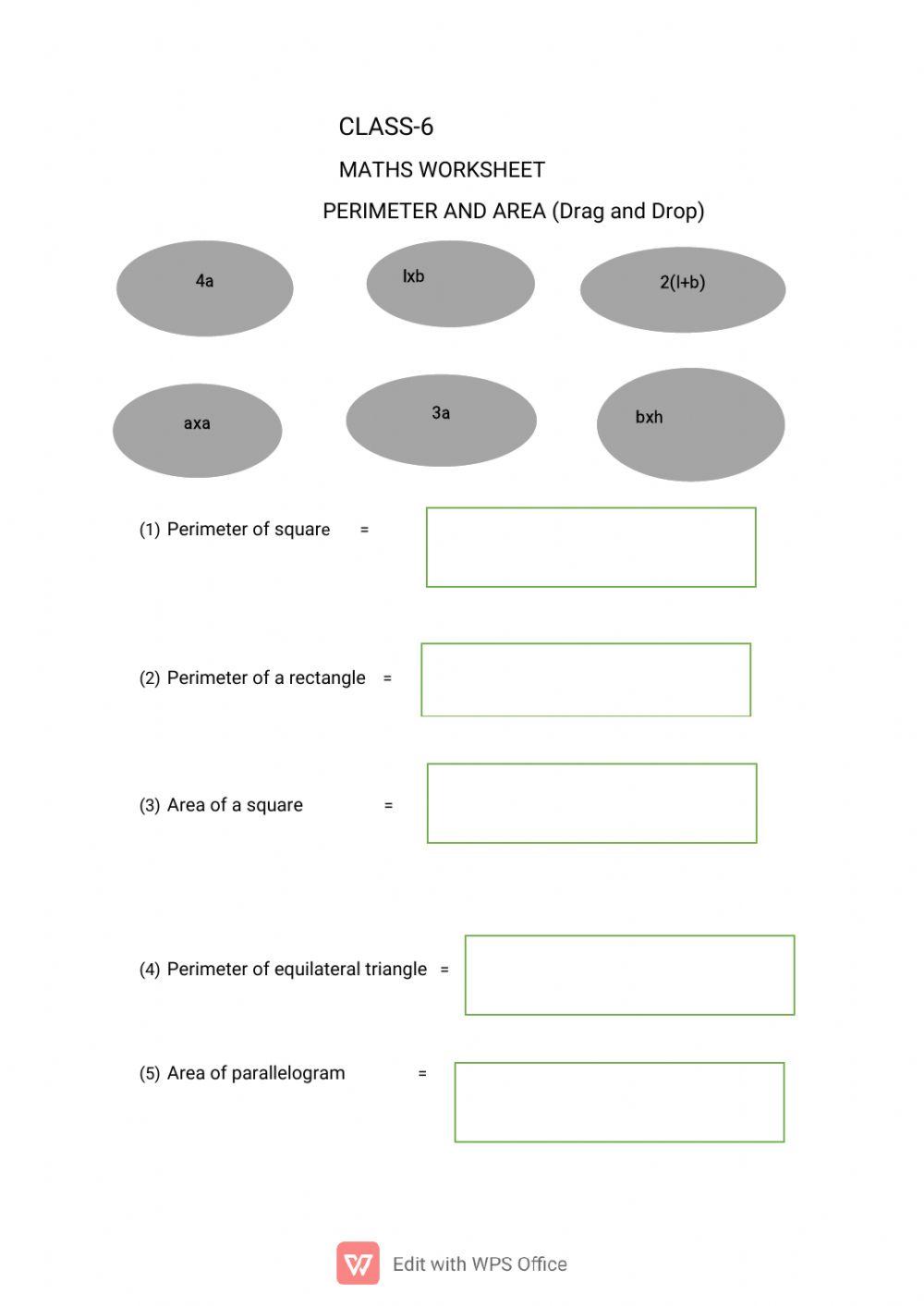 Area and perimeter