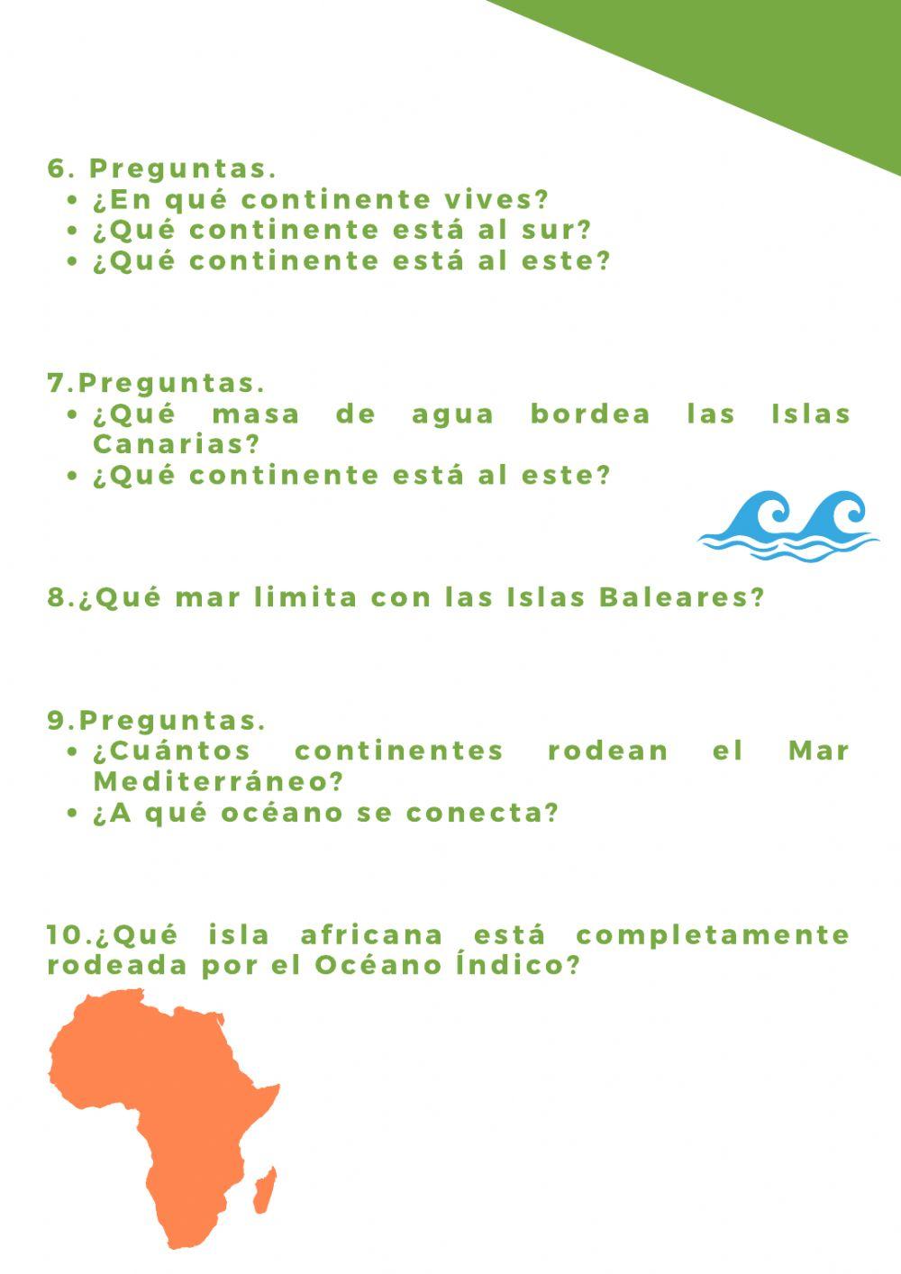 Continentes y océanos Continentes y océanos