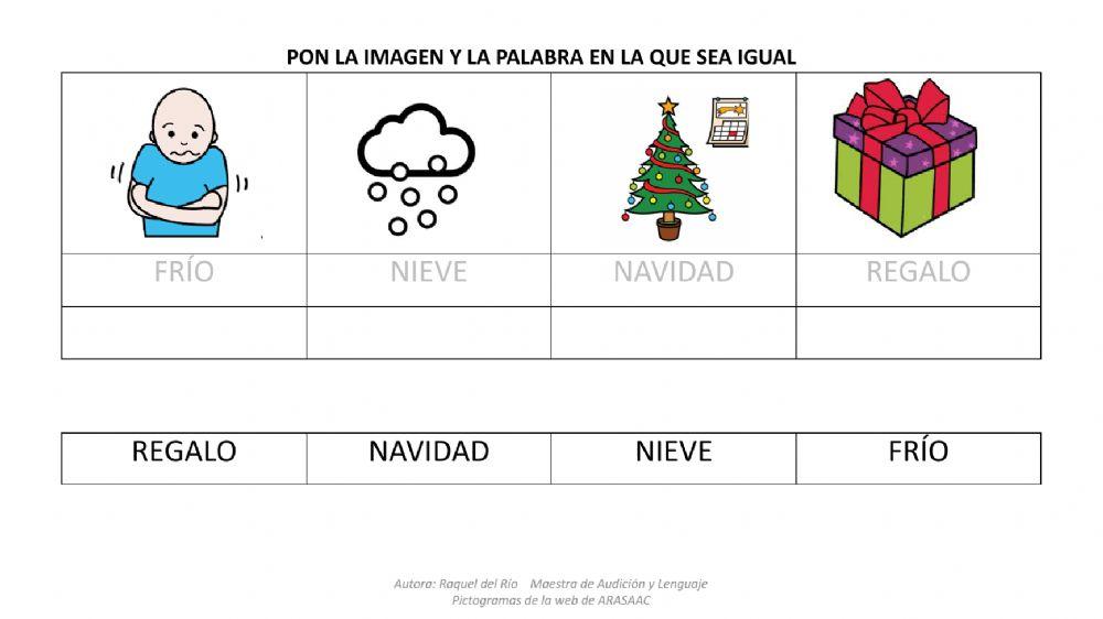 Lectura global palabra-palabra invierno