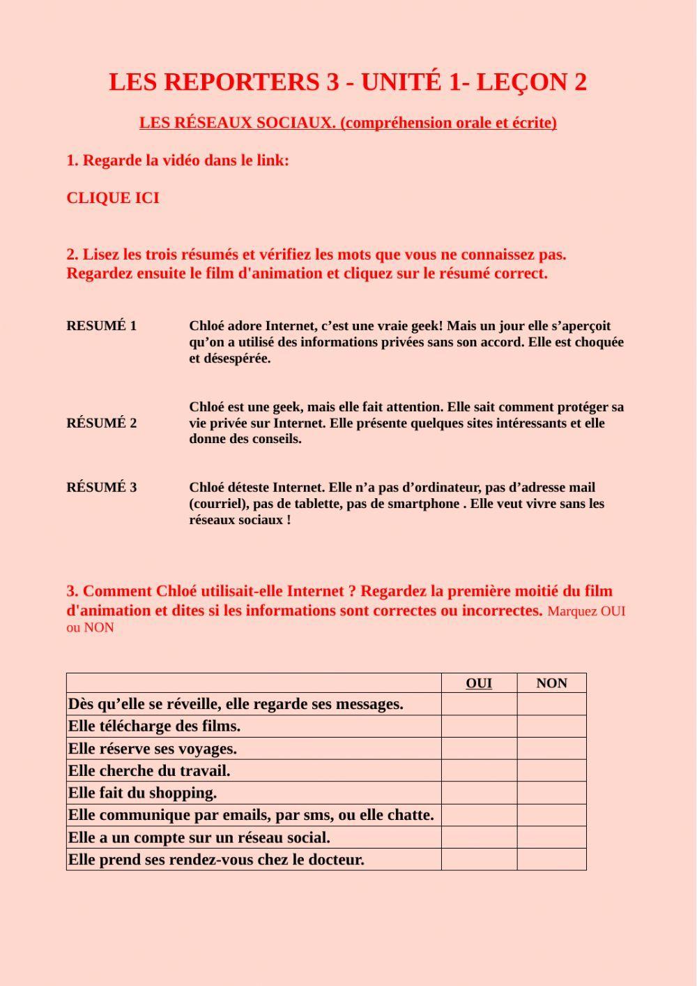 Les réseaux sociaux