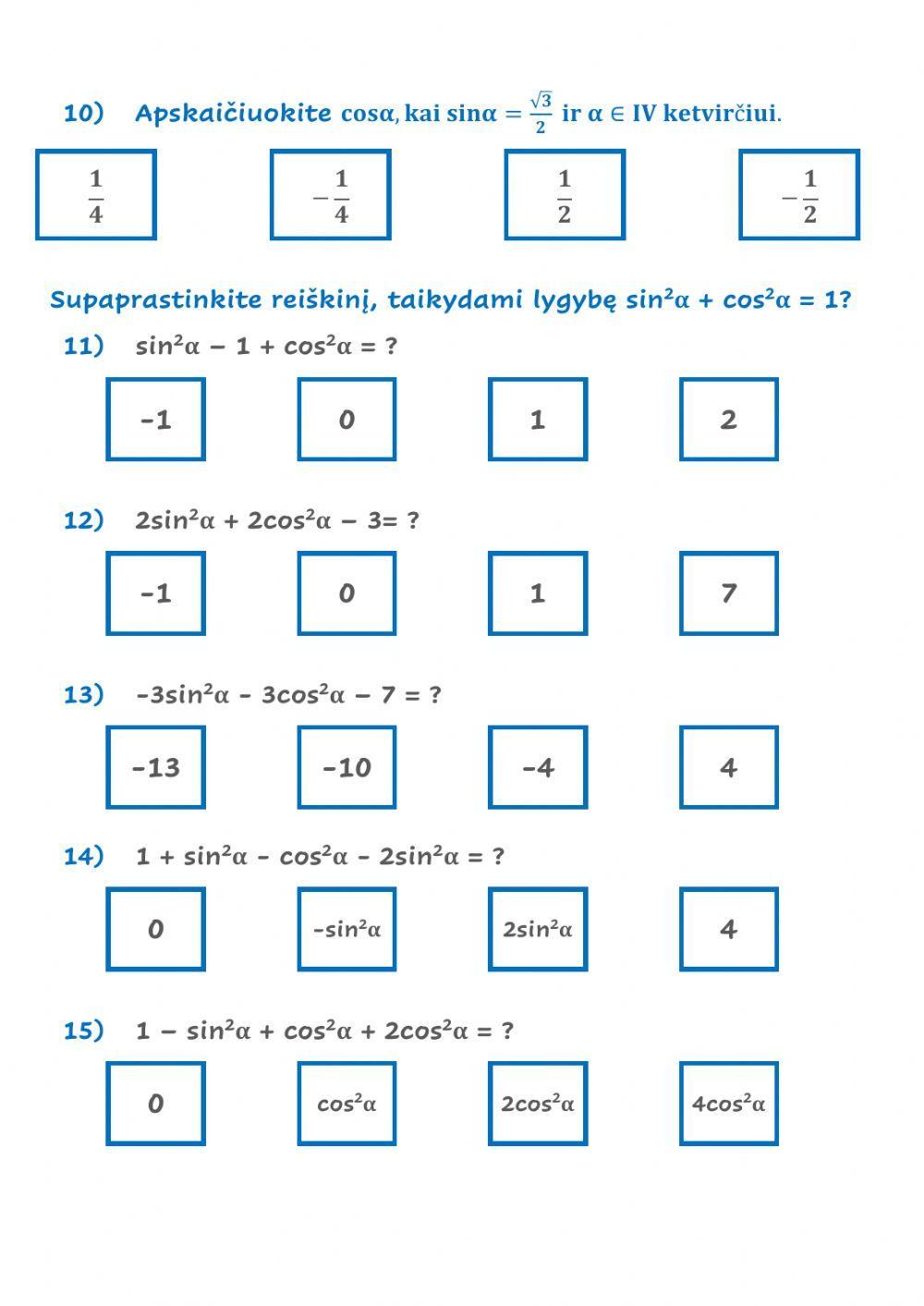 Pagrindinė trigonometrinė tapatybė