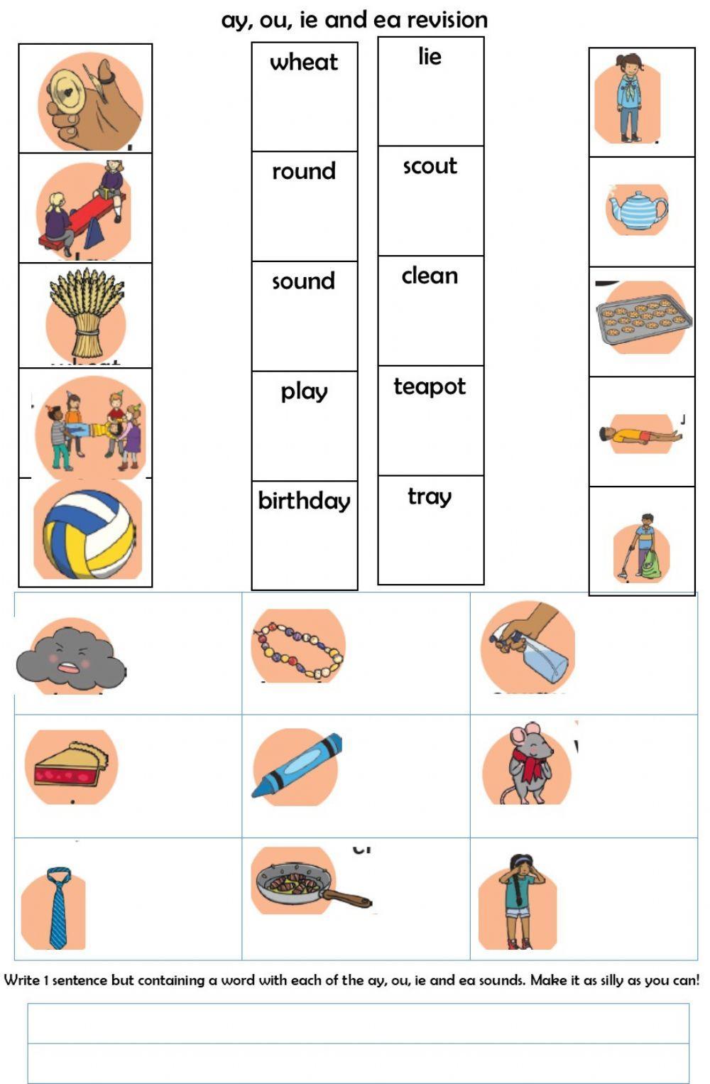 Ay, ou, ie, ea revision