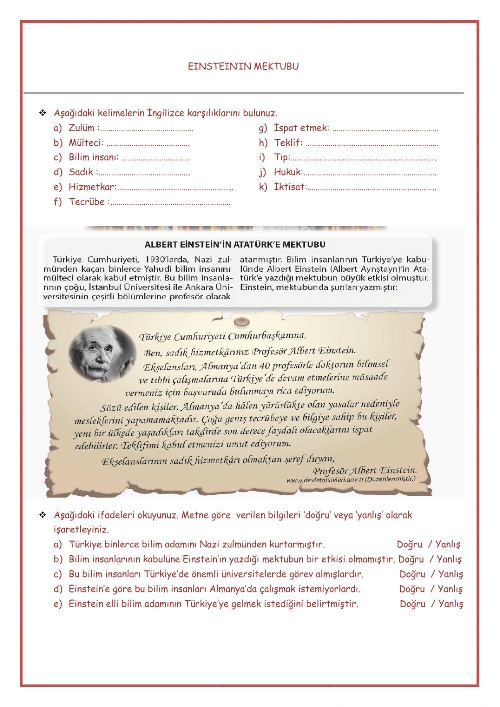 Einstein'ın Mektubu