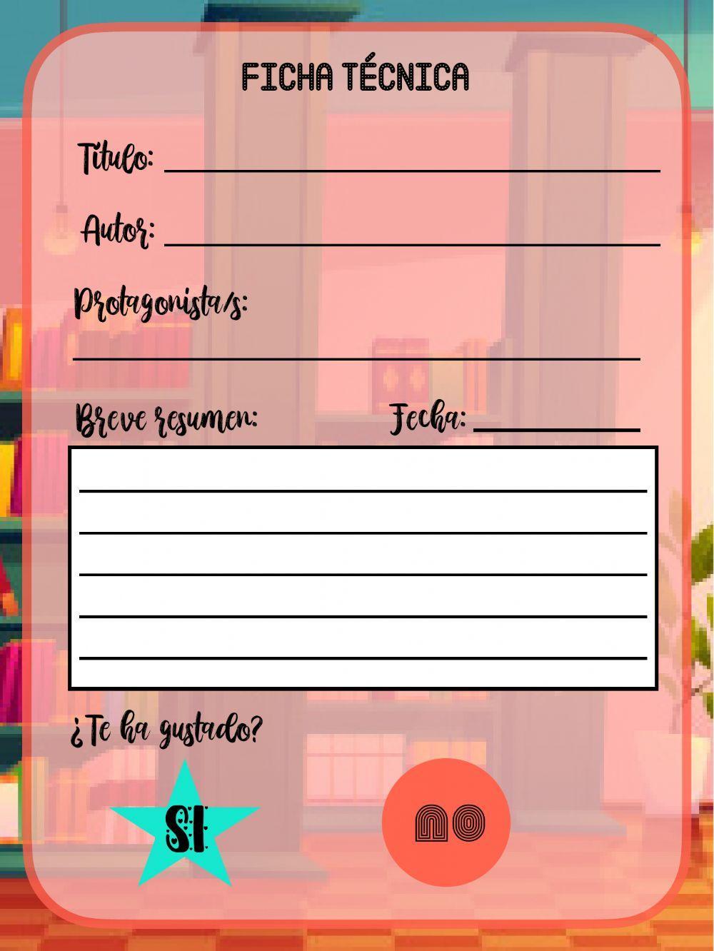 Ficha libro de lectura