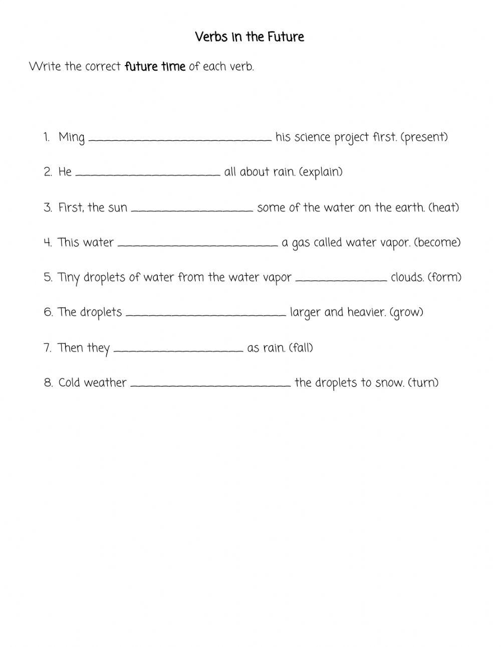 Verbs in the Future Tense
