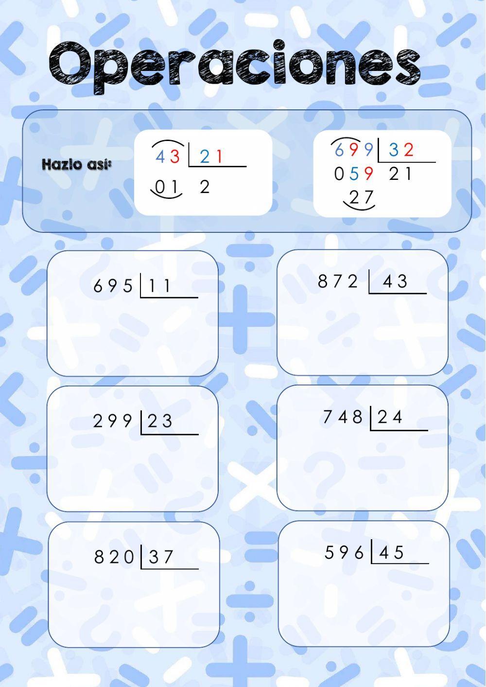 Divisiones entre dos cifras 1
