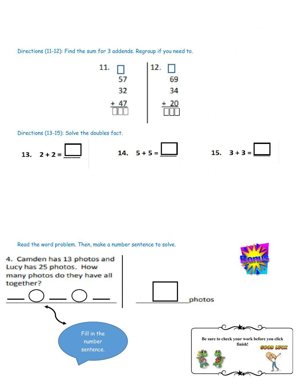 Math addition with Regrouping