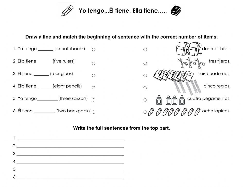 Tengo-Materiales escolares