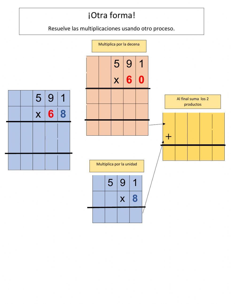 Multiplicaciones online exercise for CUARTO | Live Worksheets