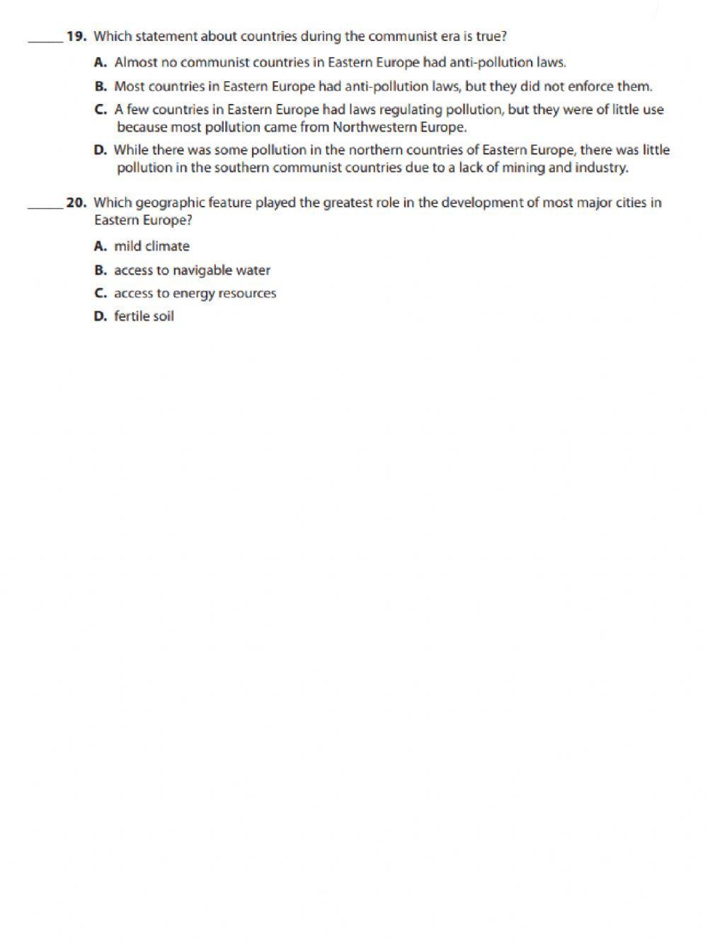 Chapter 13: Eastern Europe