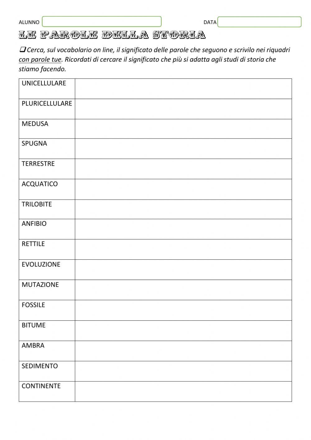 Lessico storia 3