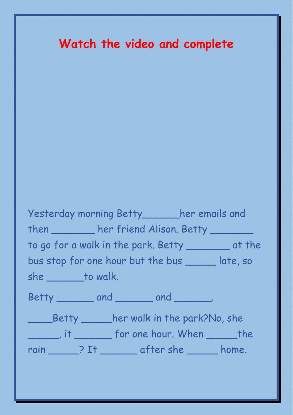 Past simple regular verbs