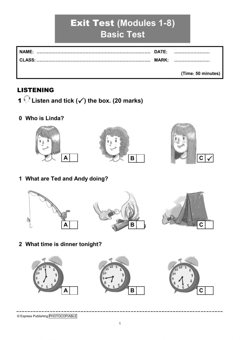 I Wonder 3 Exit Test