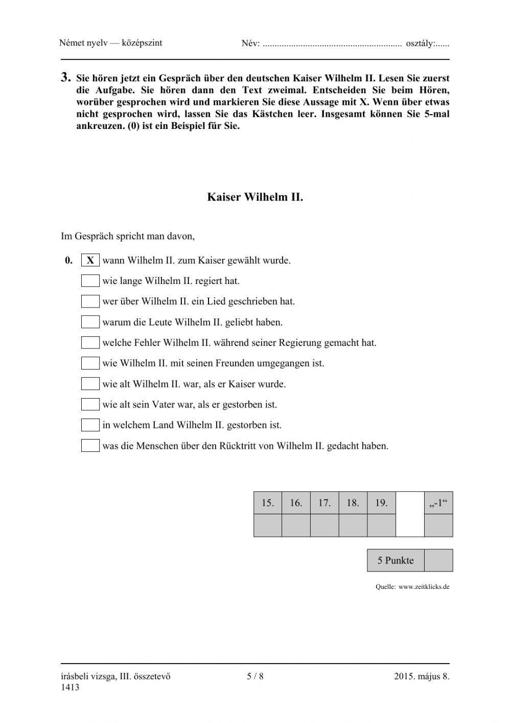 Abitur 2015.05.08. Hören