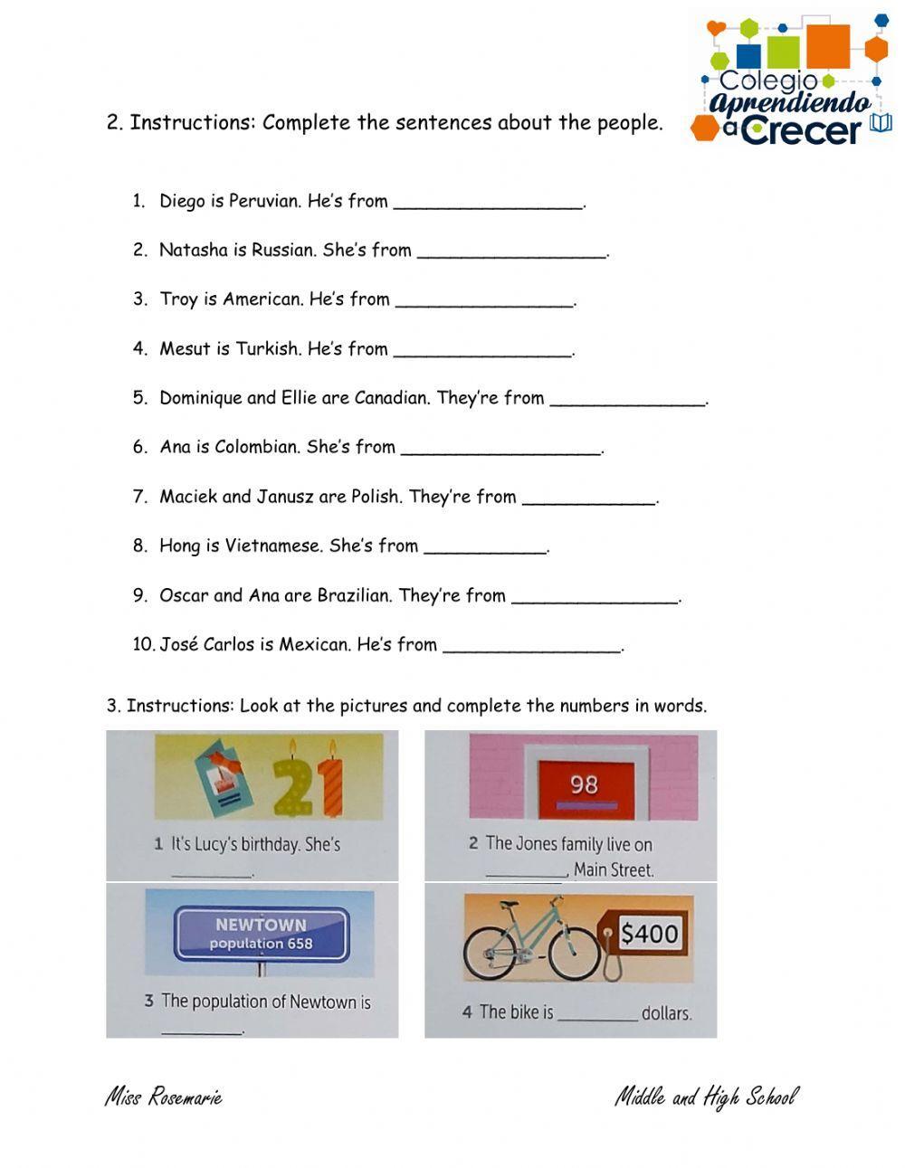 Countries and nationalities