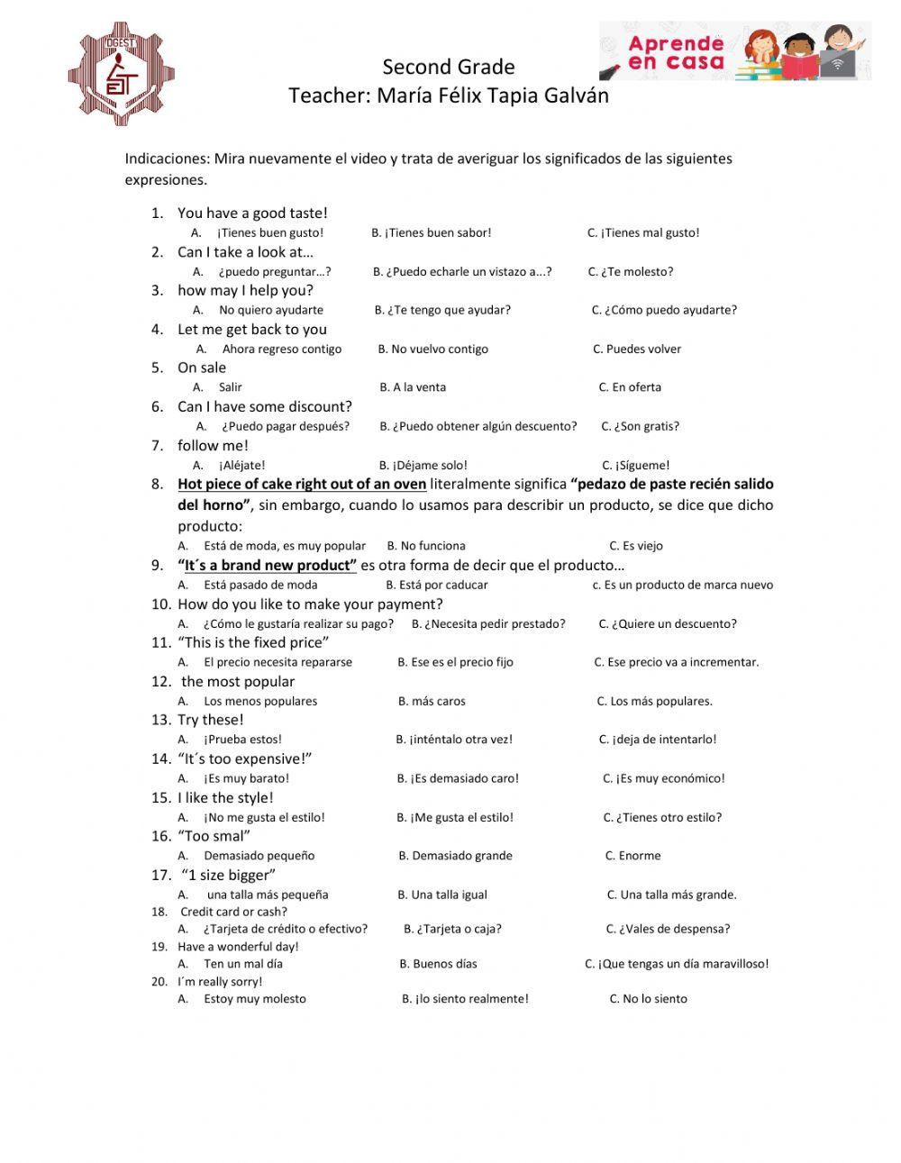 At the shopping store