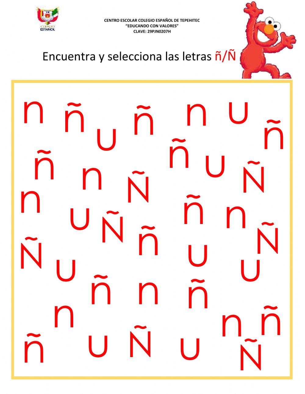 Conociendo la letra ñ